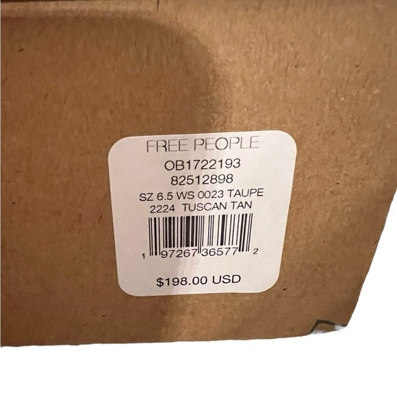 NIB Free People Women’s Tabby Leather Tuscan Tan Booties in size EU 37.5 or 6.5 - Picture 8 of 8